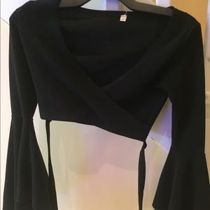**SOLD**Wrap Top with Ties Around Waist